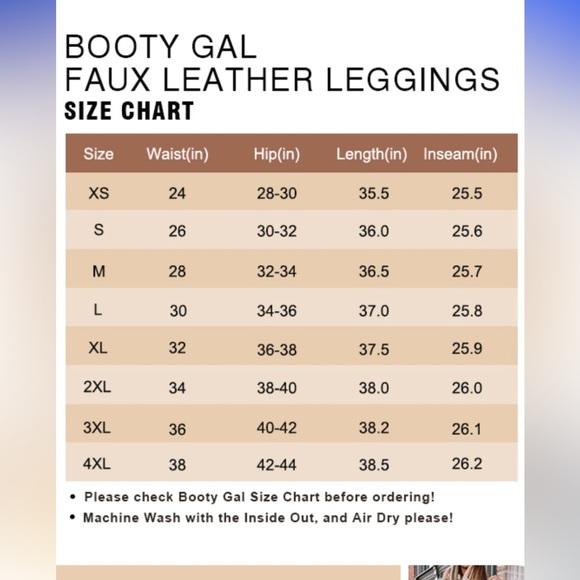 NWT Booty Gal high waisted faux leather leggings - XL - Picture 8 of 13